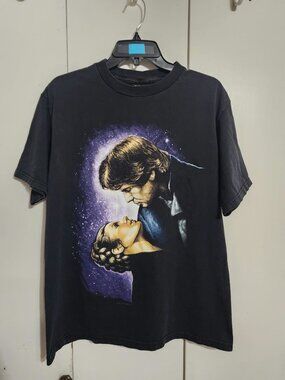 Vintage 1996 Star Wars Han Solo Princess Leia T Shirt L Changes Distressed 90s